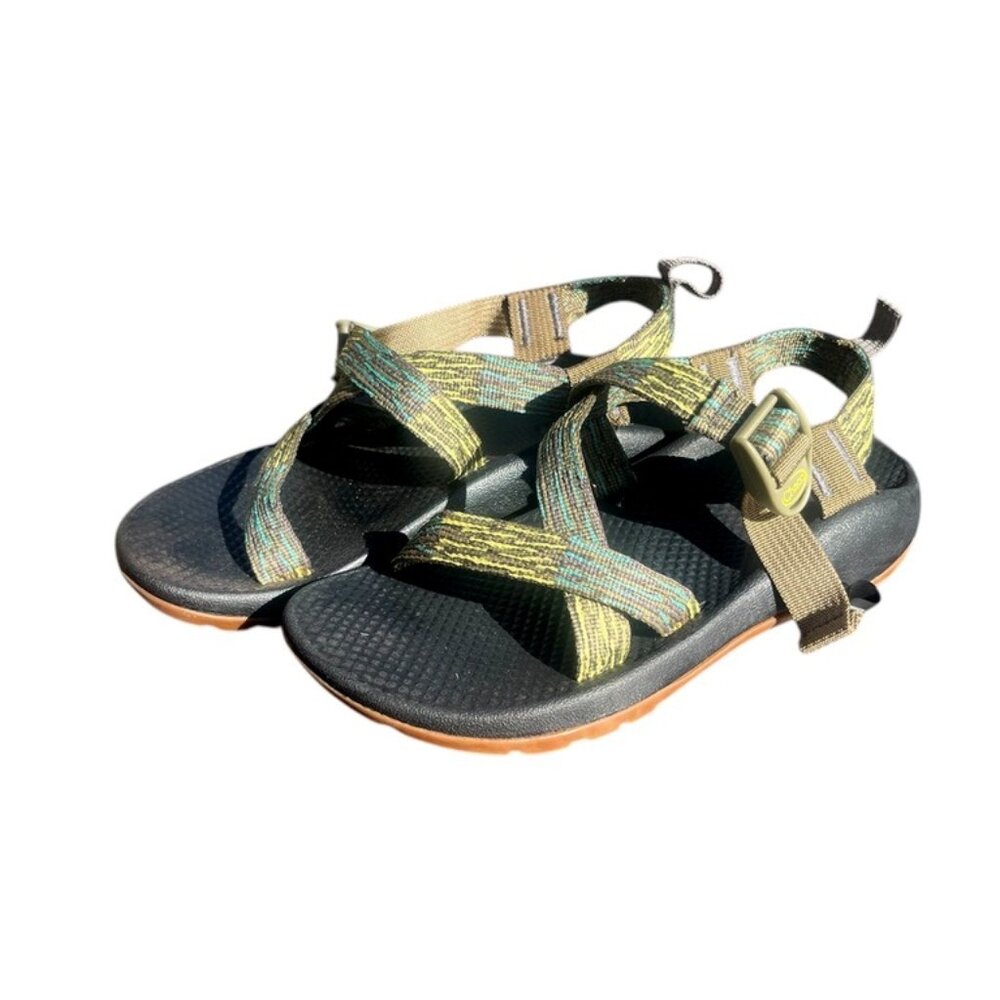 Chaco Little Kid's Z/1 EcoTread™ Sandal - Size 4 - Hunter Green/Yellow